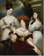 George Hayter Lady Stuart de Rothesay and her daughters, painted in oils France oil painting artist